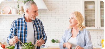 Two old man and woman