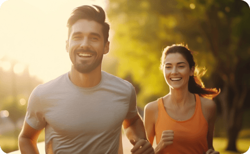 Two young man and woman